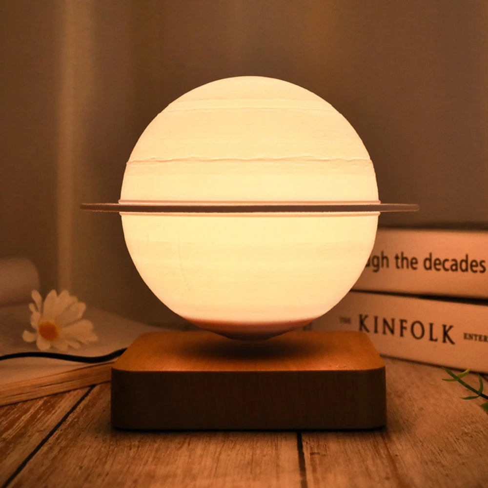 Magnetic Levitation Saturn Lamp Touch 3D Printing Magnetic Levitation Lamp Bedroom Bedside Room Atmosphere Table Friends Gift