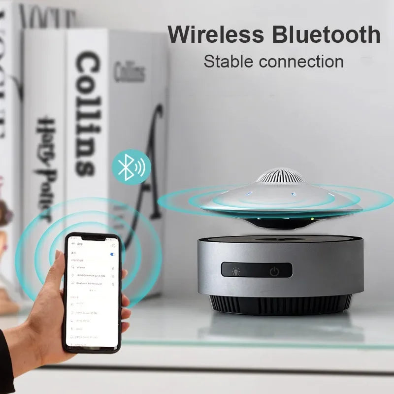 Magnetic Levitating Subwoofer Bluetooth Speaker Floating UFO Audio Auto-Lift Floating HIFI Stereo Soundbox Creative Gift