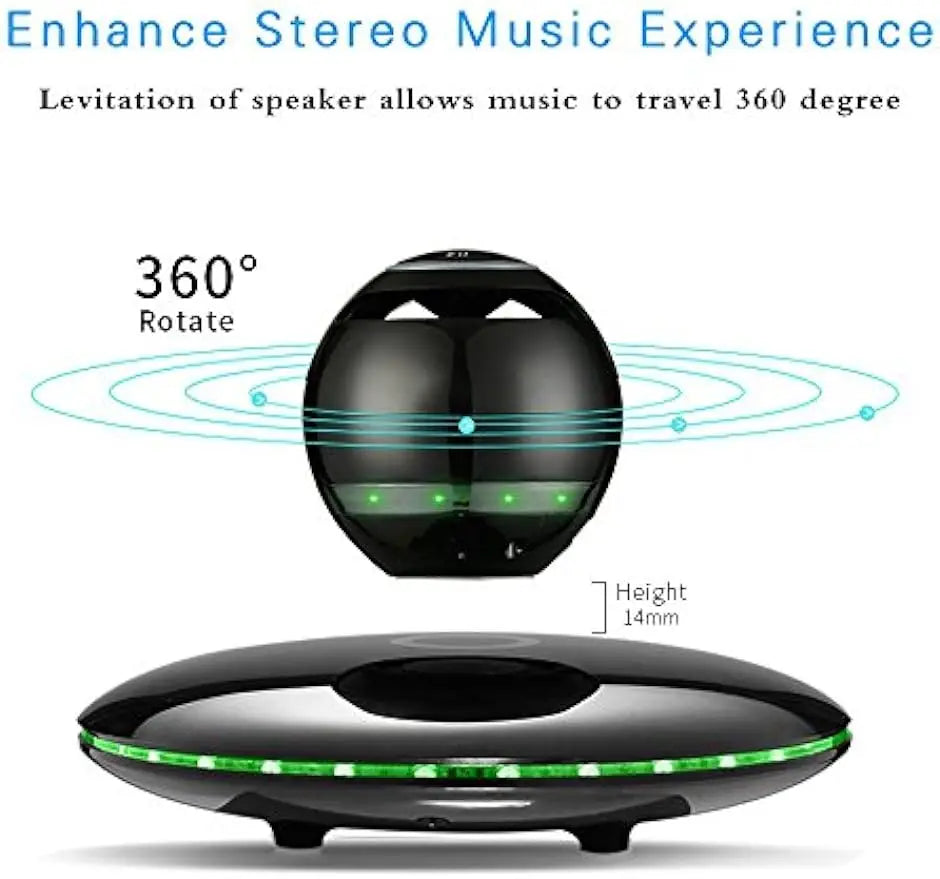 Magnetic Levitation Speaker Bluetooth 4.0 LED Flash Wireless Floating Speaker With Microphone And Touch Button, Home Decor Light