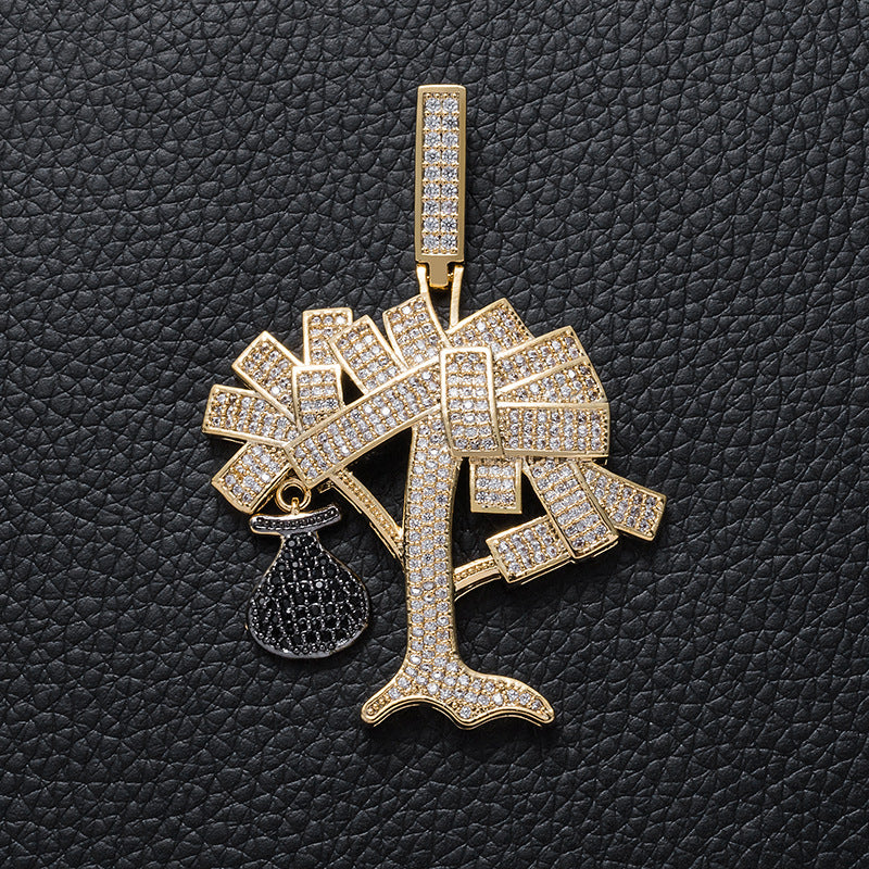 Money Tree Gold Plating Pendant Necklace