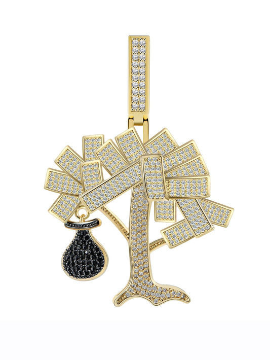 Money Tree Gold Plating Pendant Necklace