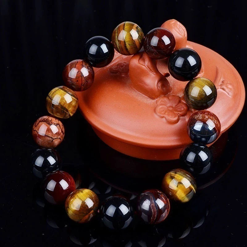 Tigers Eye Natural Stone Beads Bracelet