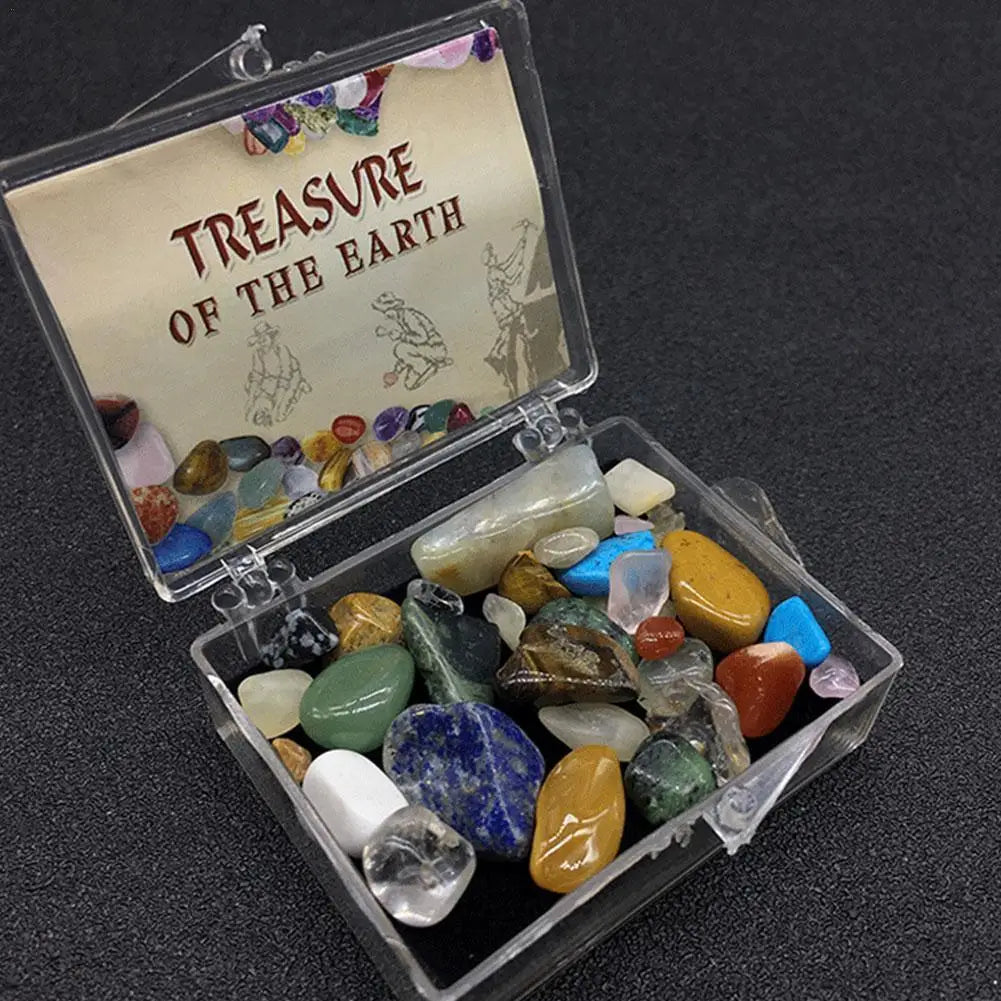 Treasure Of Earth Crystal Tumbled Polished Natural Gem Stones Mix Colors In Box Mineral Specimen Crystal Stone For Gift