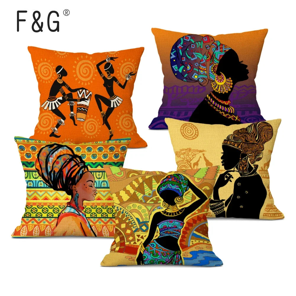 African Women Print Cushion Cover - Ethnic Style Decorative Pillowcase for Home Sofa Decor

Description: Embrace the vibrant and cultural spirit of Africa with our African Women Print Cushion Cover. Made from high-quality materials and featuring an eye-c