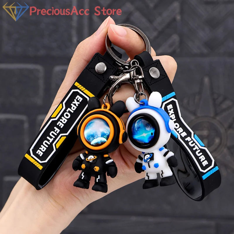 Lightning Bear Keychain Fashion Cartoon Cute Star Bear Astronaut Doll Bag Pendant Accessories Couple Jewelry Gifts Birthday