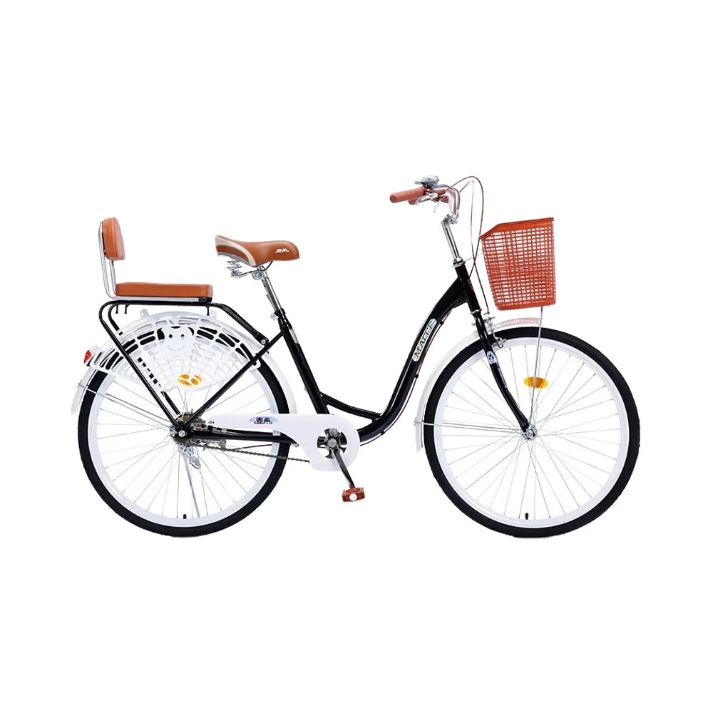 Hot Sale 24/26 Inch Classic Vintage Bicycle For Women High Carbon Steel Urban Cycle Bike With Ladies City Bike Basket