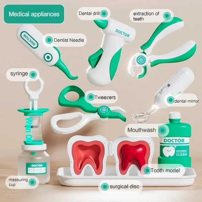Doctor Toy Set Role Playing Simulation Medical Children Scene Game Dentist Nurse Tools Medical Institution Toy Gifts