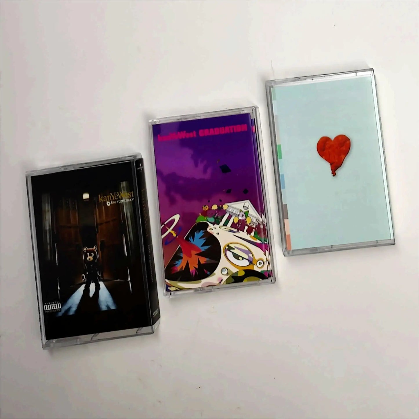 Rap R&B Kanye West Ye Music Tape Graduation Album Late Registration 3Pcs Cassettes Cosplay Recorder Walkman Car Soundtracks Box