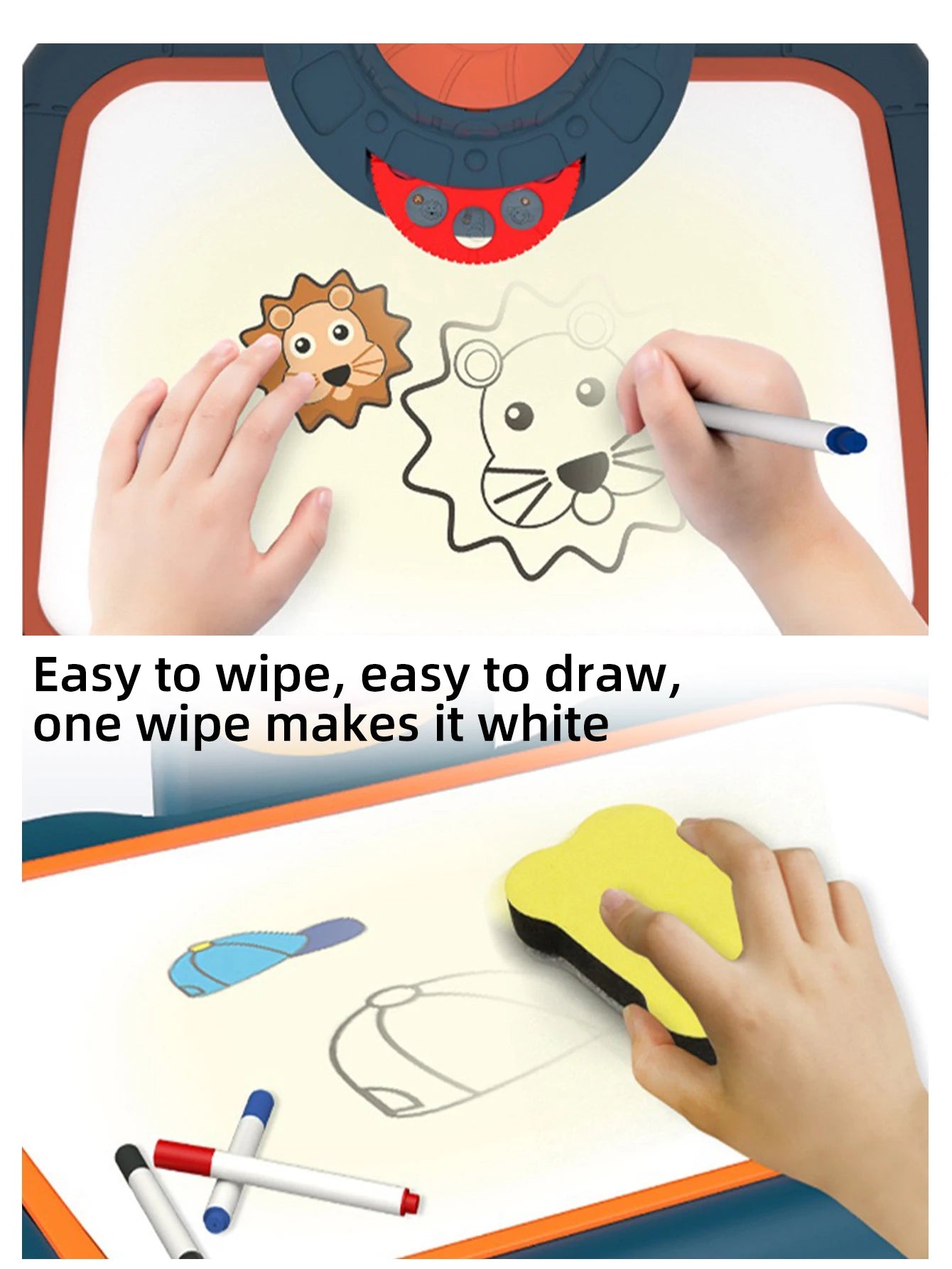 Children's Drawing Projector Art Sketch Projector Drawing includes 6 slides, 48 projected images