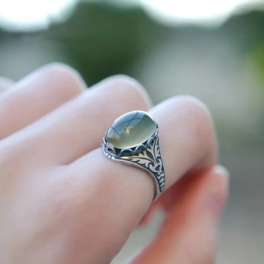 Hot Style Temperature Sensing Color Changing Ring Jewelry European and American Retro Round Engagement Ring