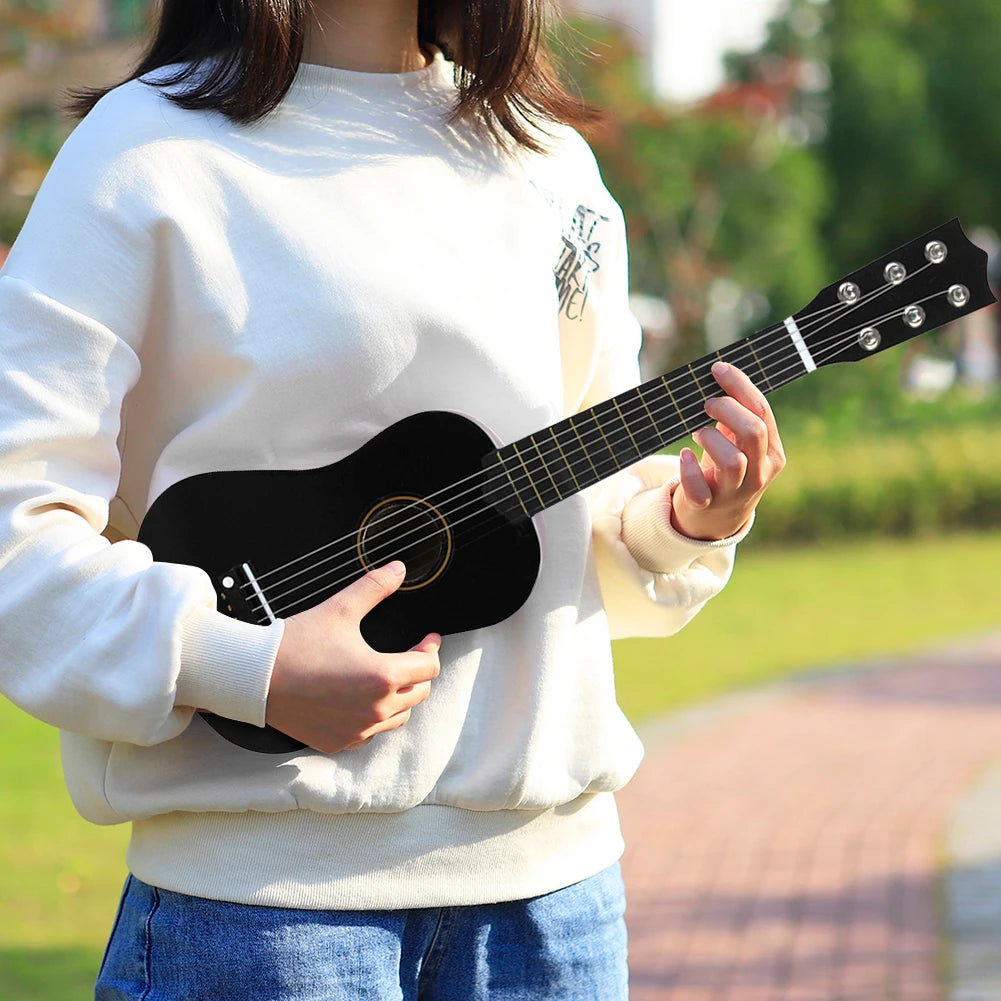 21 inch Acoustic Guitar for Beginners with Picks 6 Strings Guitar Best Gift for Kids Musical Instruments Playing Toy