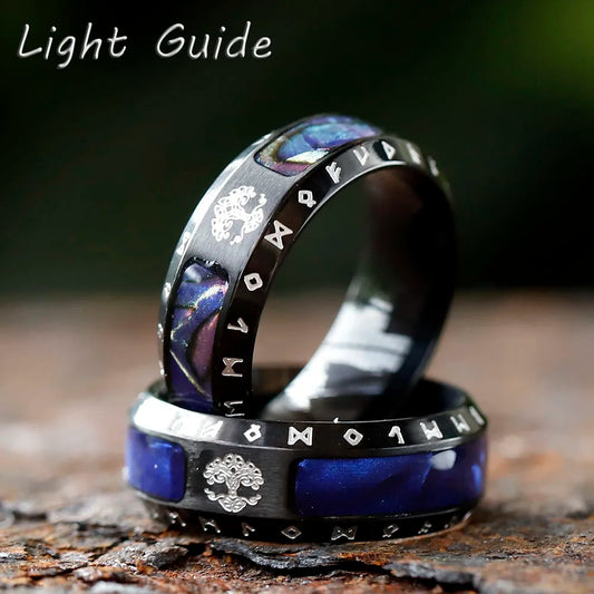 new Nordic Viking Tree Of life Rings For Men Stainless Steele Vintage Celtic Knot Ring Biker Amulet Jewelry Valentine's day Gift