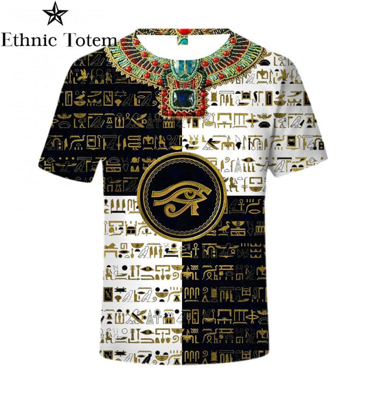 Ancient Egypt Culture Greece Anubis Summer Cosplay 3D Printed Round Neck Trendy Fashion T-Shirt Men Breathable Sports Shirt Top