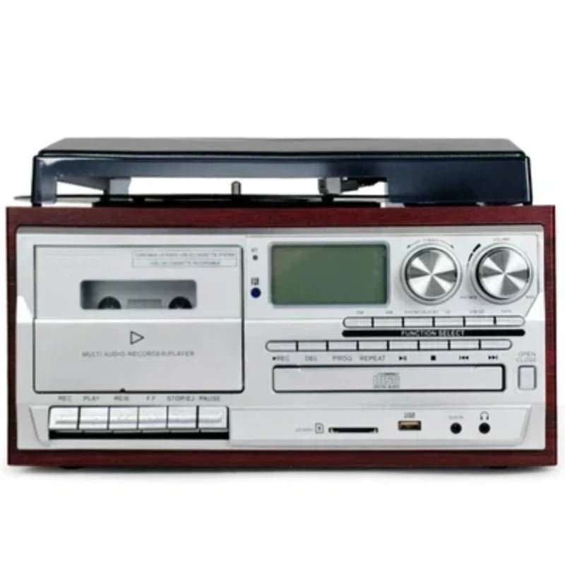 Record Player Modern Jukebox Antique Phonograph Bluetooth Audio Multi-Function Radio Tape CD USB