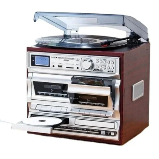 Record Player Modern Jukebox Antique Phonograph Bluetooth Audio Multi-Function Radio Tape CD USB