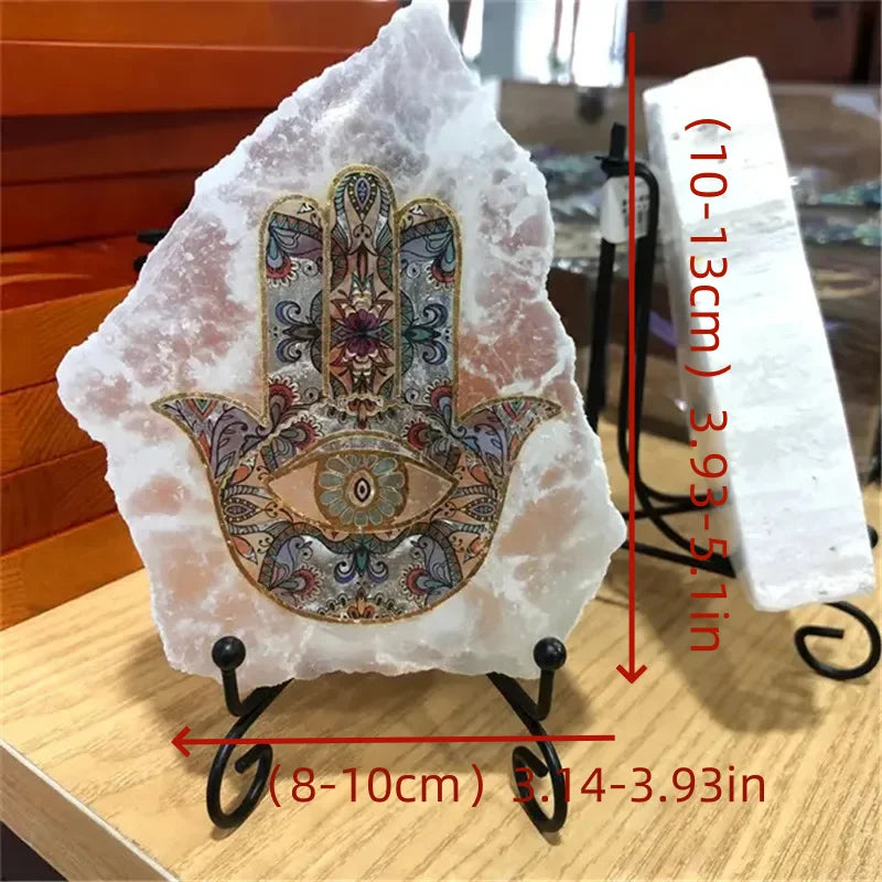 Natural Crystal Selenite Slice Fatima Selenite Slab White Gypsum Charging Plate For Cleansing Healing  Meditation Fengshui