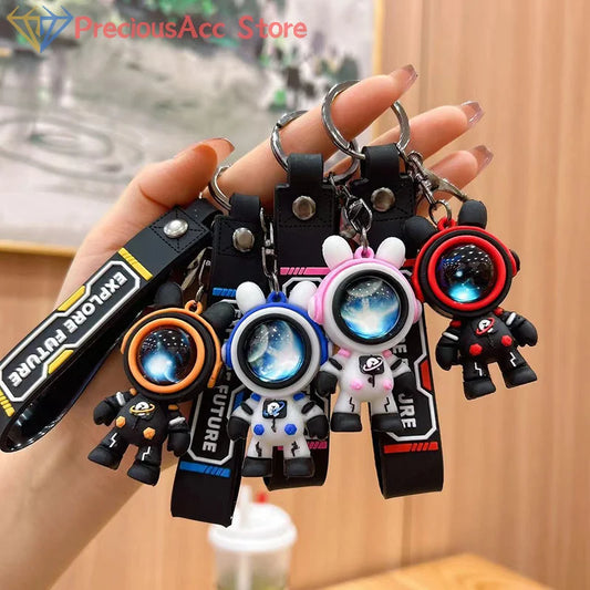 Lightning Bear Keychain Fashion Cartoon Cute Star Bear Astronaut Doll Bag Pendant Accessories Couple Jewelry Gifts Birthday