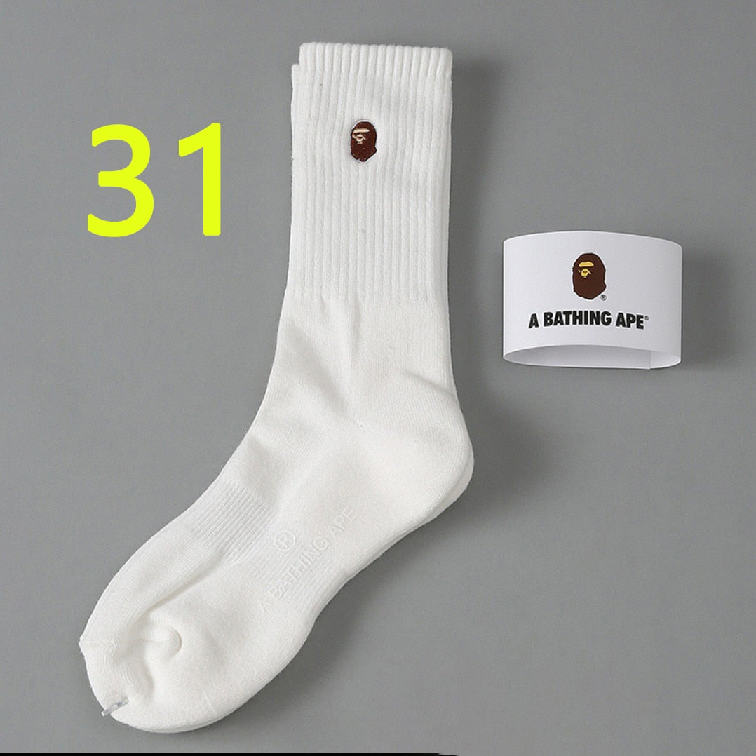 Bathing Ape Embroidered Tube Socks