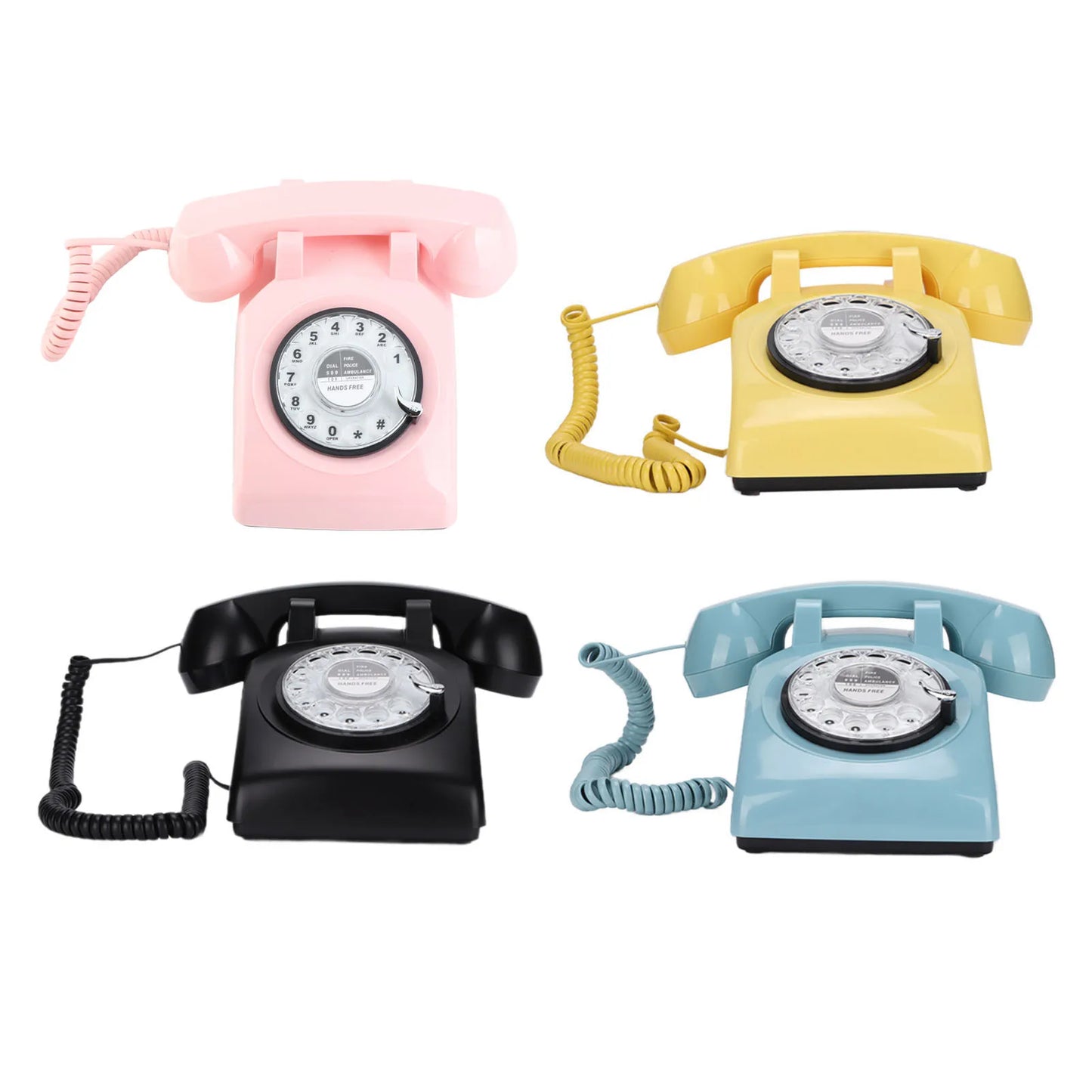Retro Landline Retro Rotary Landline 60s Old Fashioned  Rotary  Wired Fixed Landline Telephone Retro Landline