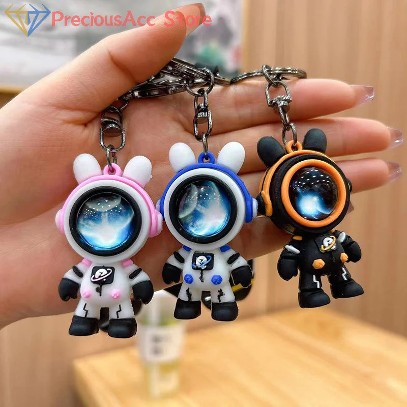 Lightning Bear Keychain Fashion Cartoon Cute Star Bear Astronaut Doll Bag Pendant Accessories Couple Jewelry Gifts Birthday