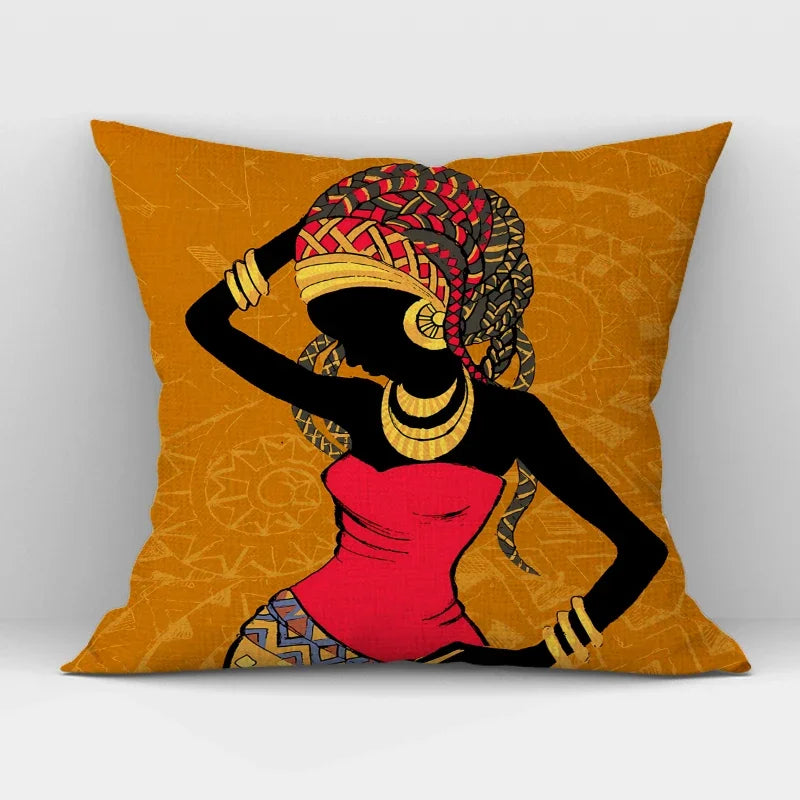 African Women Print Cushion Cover - Ethnic Style Decorative Pillowcase for Home Sofa Decor

Description: Embrace the vibrant and cultural spirit of Africa with our African Women Print Cushion Cover. Made from high-quality materials and featuring an eye-c