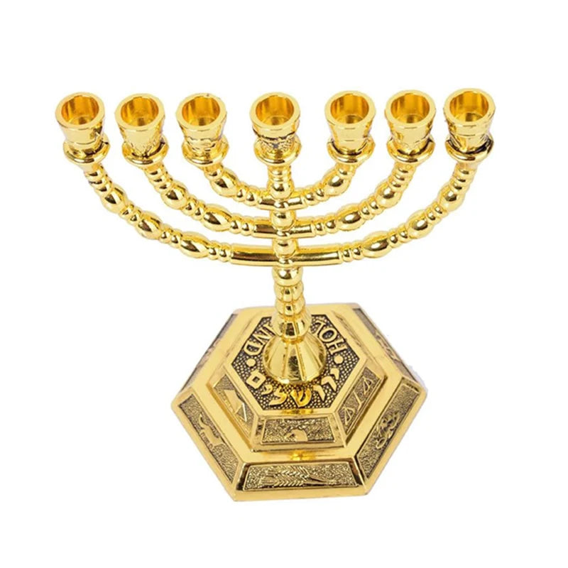 12 Tribal Candle Holder Jerusalem Temple 7-Section Jewish Candle Holder Atmosphere Decor Table Living Room Table Decor Ornaments