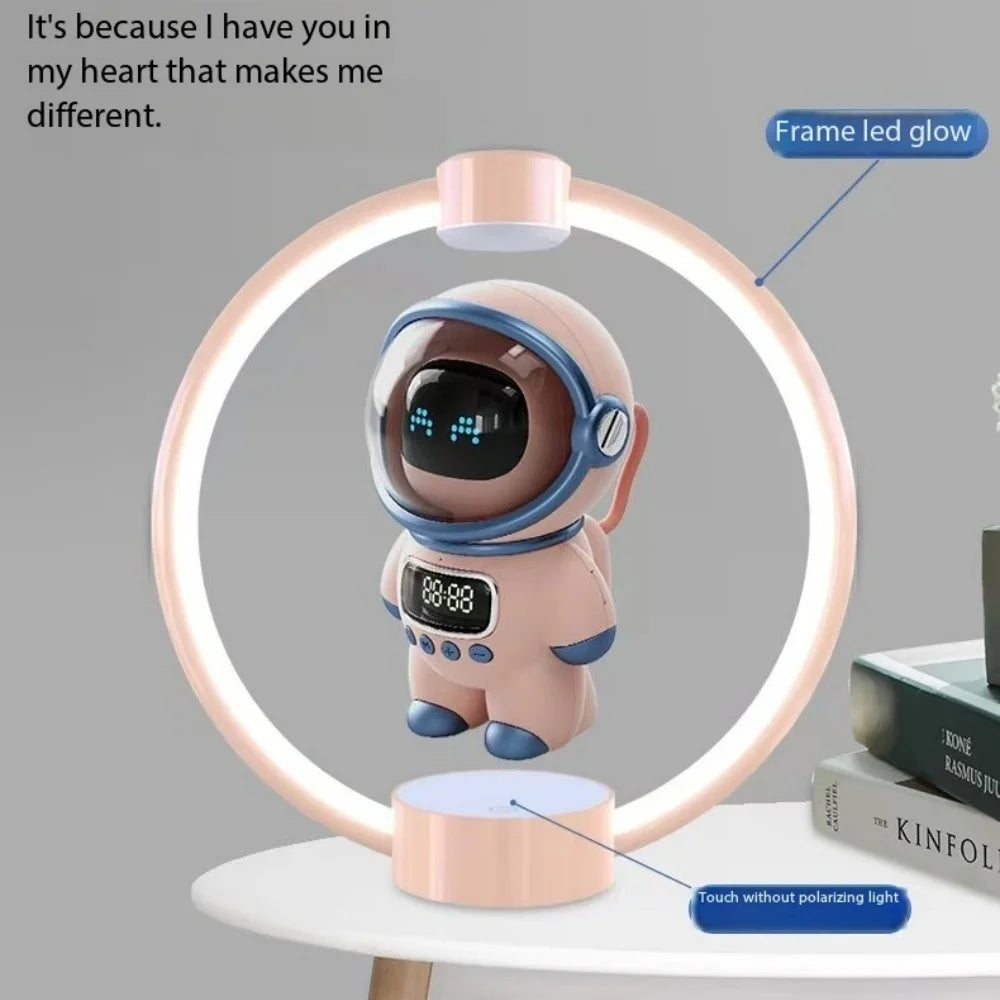 Maglev Bluetooth Speaker Astronaut AR Dialogue Skyward Suspension Alarm Clock Call Gift Birthday Party