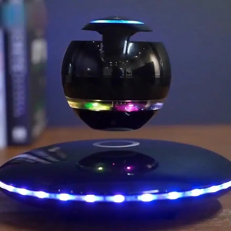 Magnetic Levitation Speaker Bluetooth 4.0 LED Flash Wireless Floating Speaker With Microphone And Touch Button, Home Decor Light