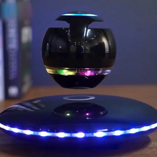 Magnetic Levitation Speaker Bluetooth 4.0 LED Flash Wireless Floating Speaker With Microphone And Touch Button, Home Decor Light