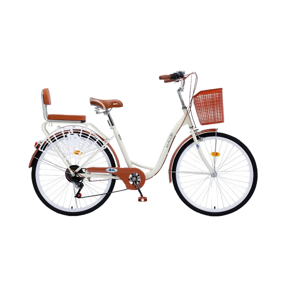 Hot Sale 24/26 Inch Classic Vintage Bicycle For Women High Carbon Steel Urban Cycle Bike With Ladies City Bike Basket