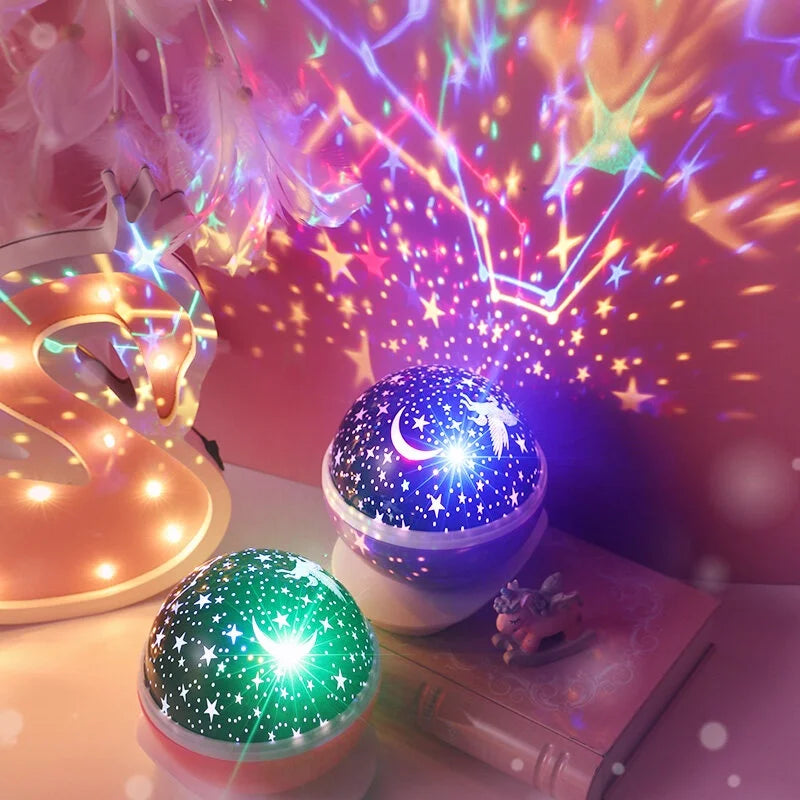 Galaxy Projector Starry Sky LED Night Light Planetarium Children Bedroom Star Night Lights Moon Light Kids Gift Christmas Lamp