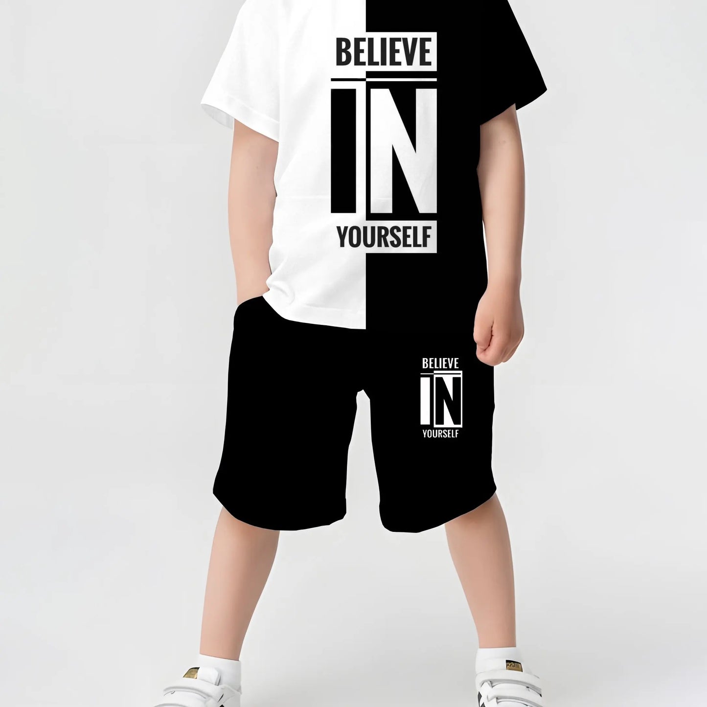 Children's Sets Summer Suit for Girl Short Sleeve T-Shirt Boy Child Shorts 3D Crown Print Casual Round Neck Children's Clothing