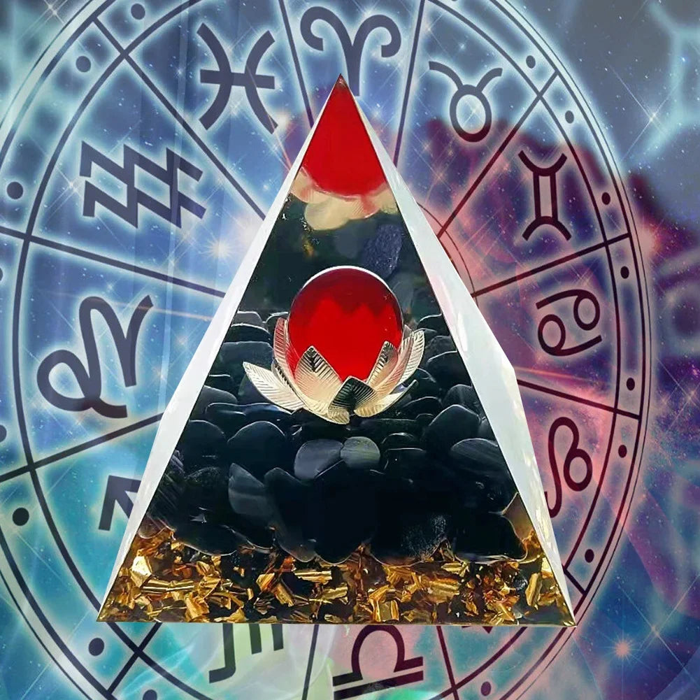 Orgonite Pyramid Crystals Natural Stone Orgone Energy Generator Healing Reiki Chakra Meditation Ornaments Crafts Home Decor