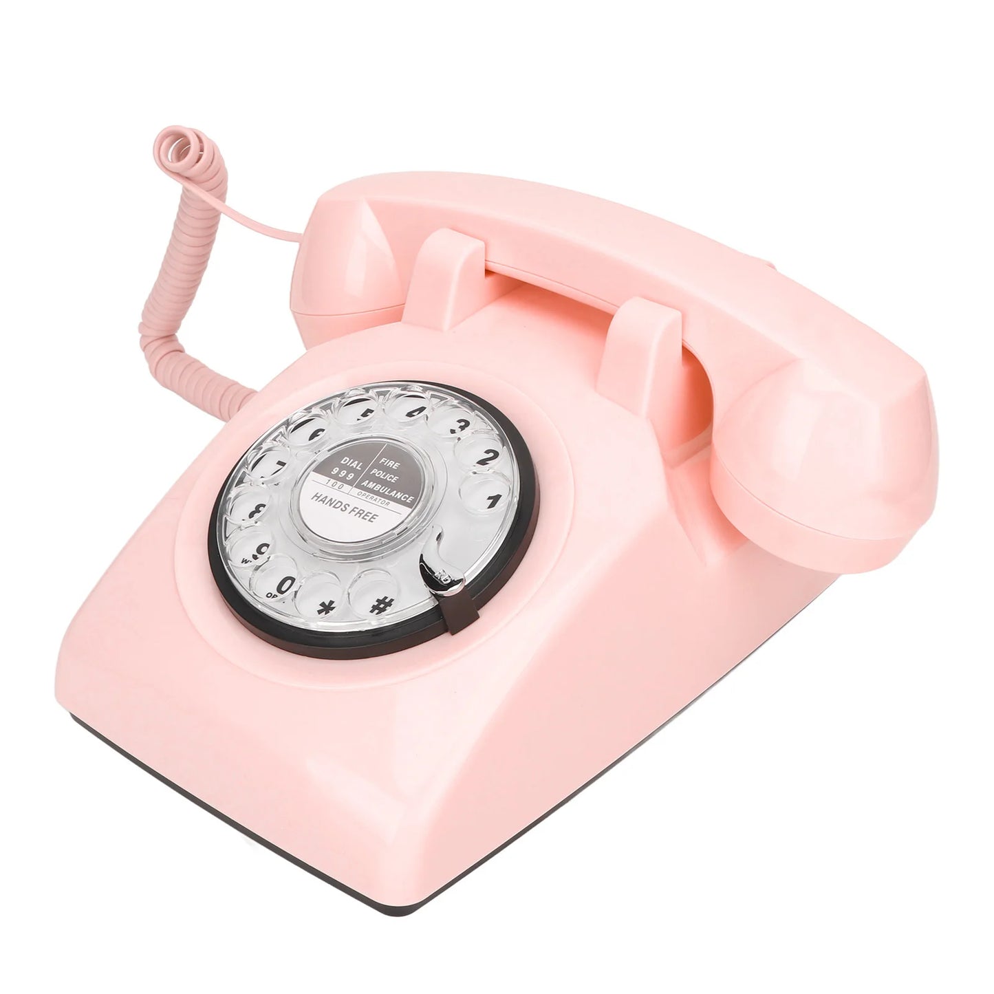 Vintage Telephone Landline Phone European Style Old Fashioned Rotary Dial Telephone with Mechanical Ringer and Speaker for Home