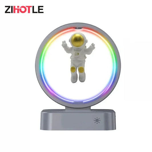 ZIHOTLE Magnetic Levitating Bluetooth Speaker Floating Astronaut Speakers Sound Box with LED Light Show Wireless Charger