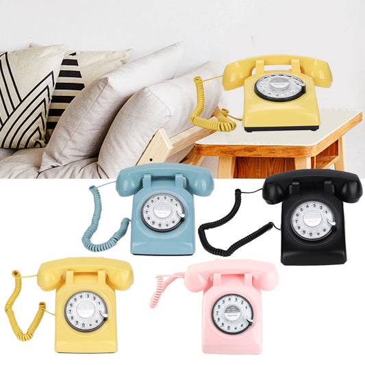 Retro Landline Retro Rotary Landline 60s Old Fashioned  Rotary  Wired Fixed Landline Telephone Retro Landline