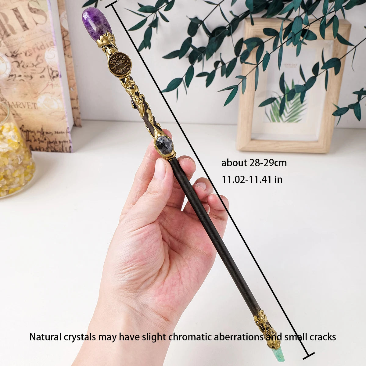 Zodiac Natural Stone Scepter Props