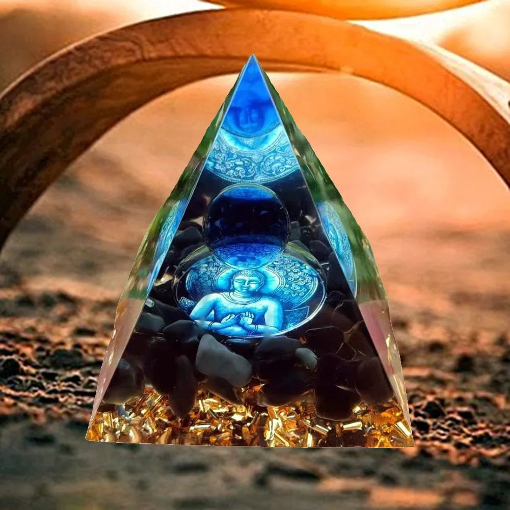 Orgonite Pyramid Crystals Natural Stone Orgone Energy Generator Healing Reiki Chakra Meditation Ornaments Crafts Home Decor