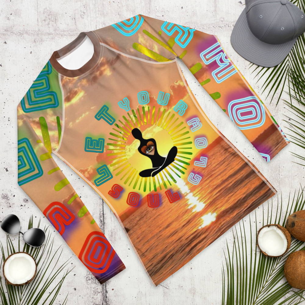 Let Your Soul Glow Cool Runnings Sky Men's Rash Guard