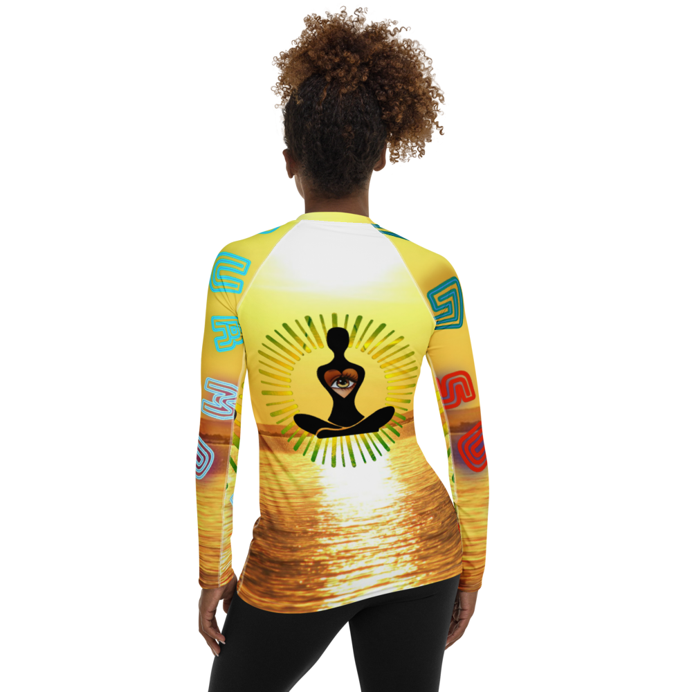 Let Your Soul Glow Passionate Sky Women's Rash Guard