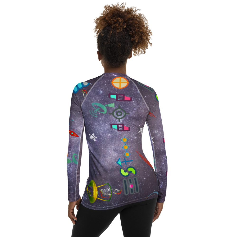 Free Your Mind Purple Rain Sky Dimension Women's Rash Guard Set