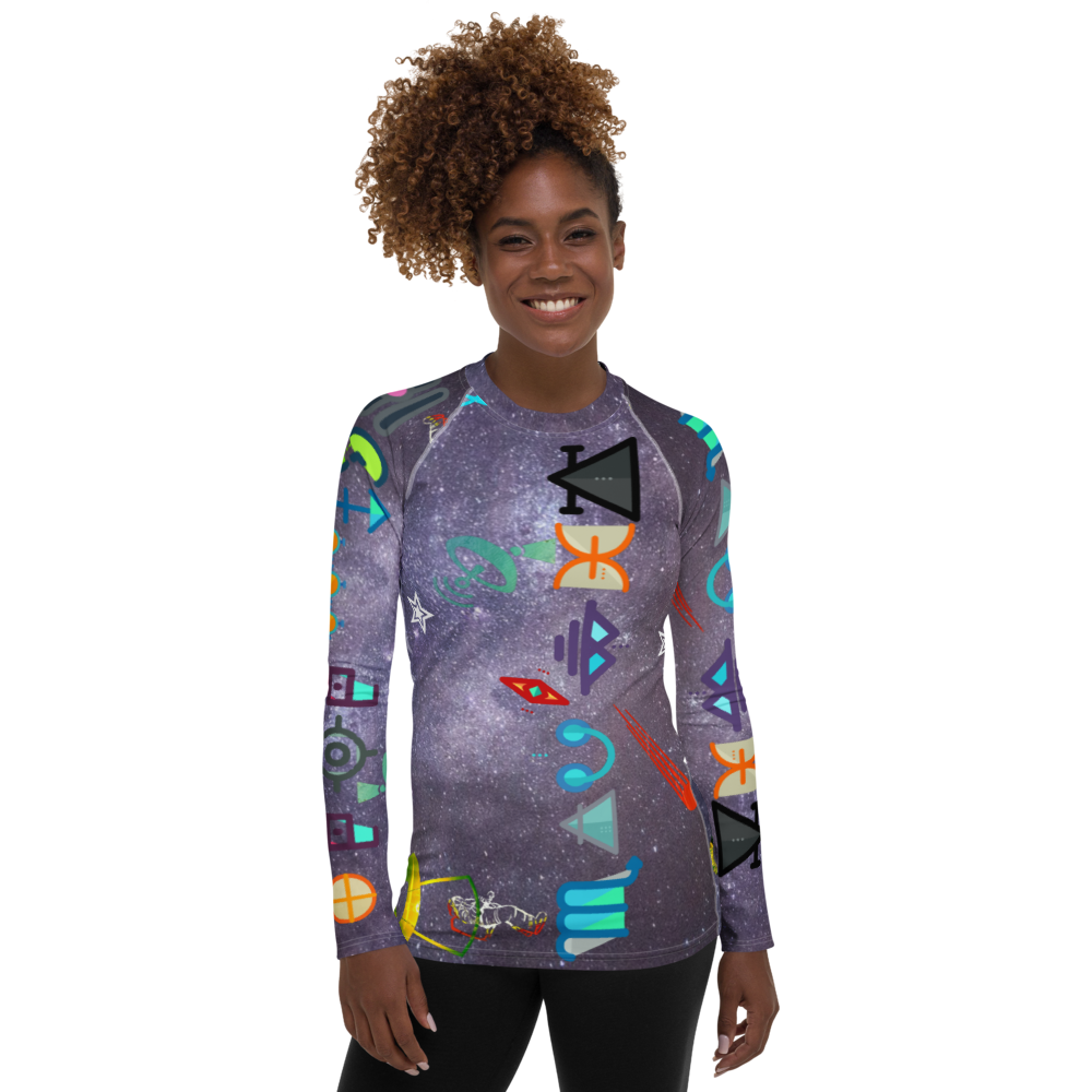 Free Your Mind Purple Rain Sky Dimension Women's Rash Guard Set